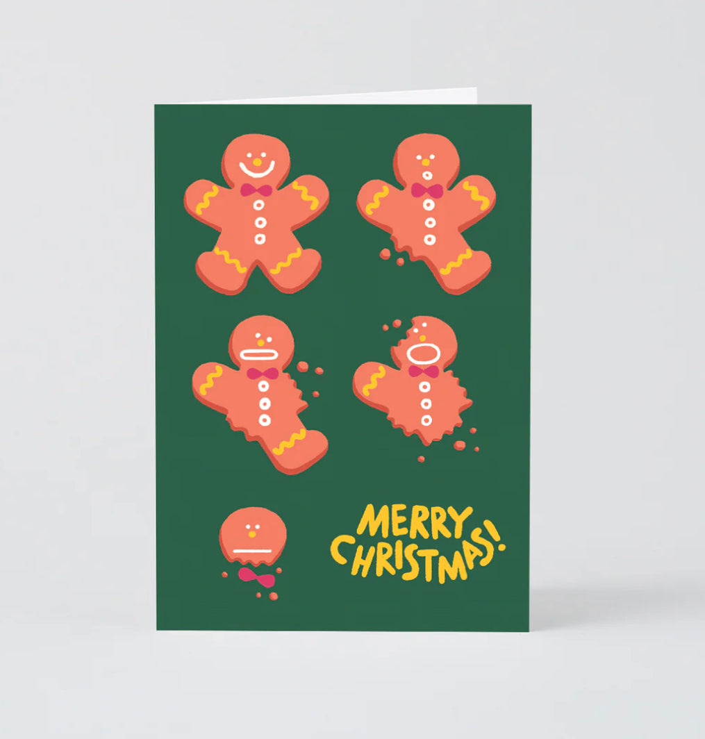 Gingerbread Embossed Christmas Card