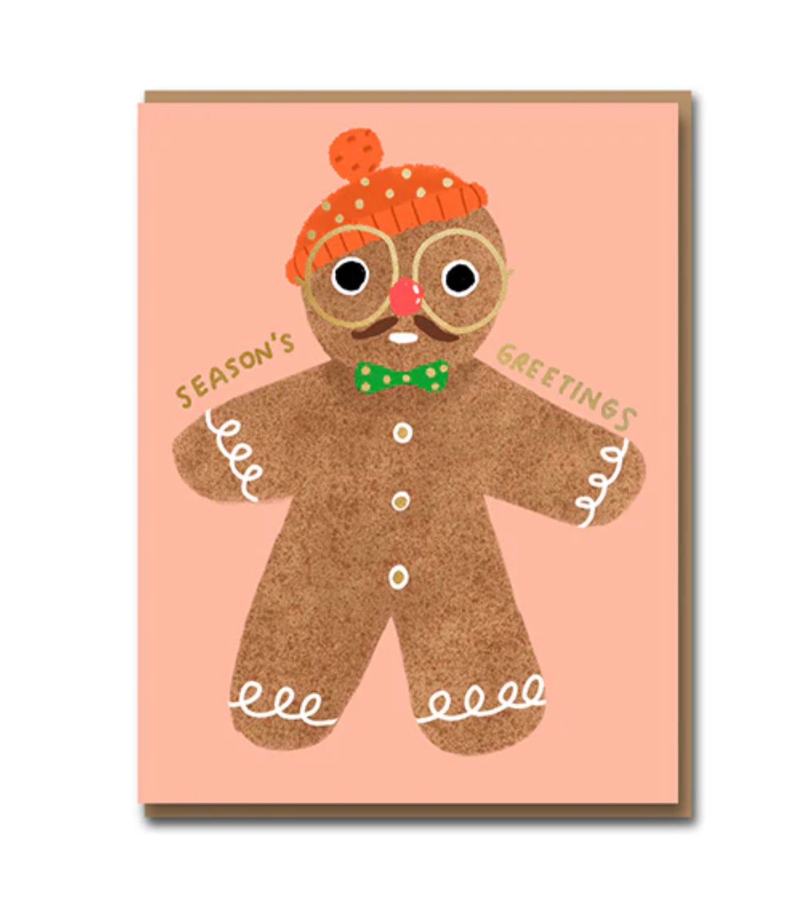 Gingerbread Guy Seasons Greetings Card