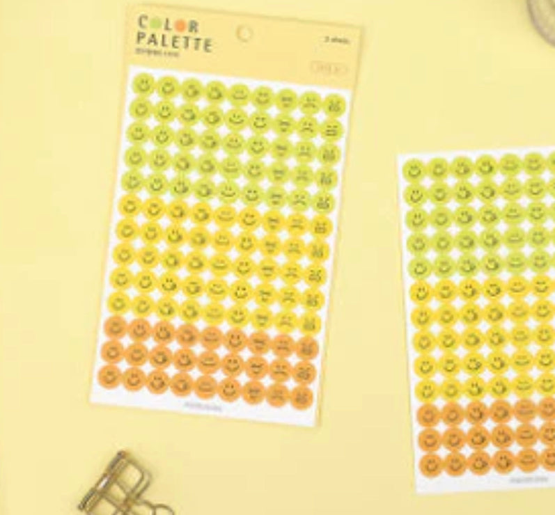 Colour Palette Face Sticker Sheet