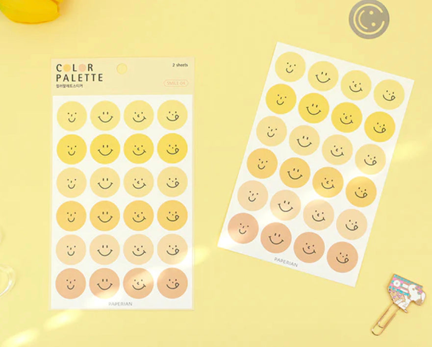 Colour Palette Yellow Smile Stickers