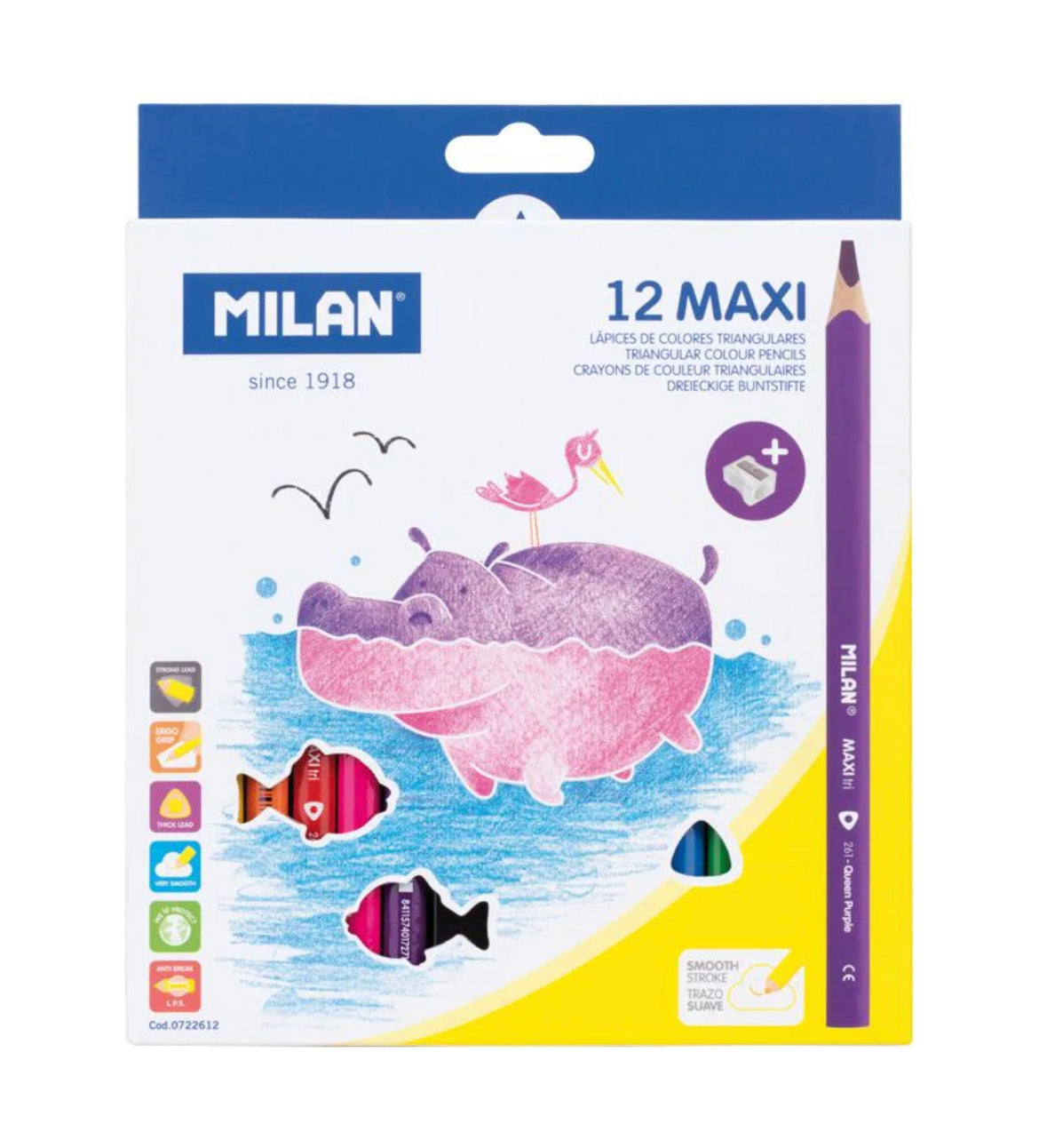 Milan MAXI Triangular Colour Pencil Kit