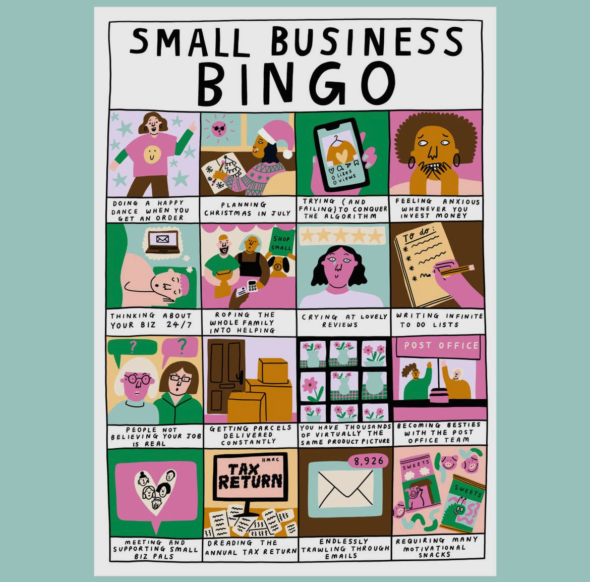 Small Business Bingo Postcard