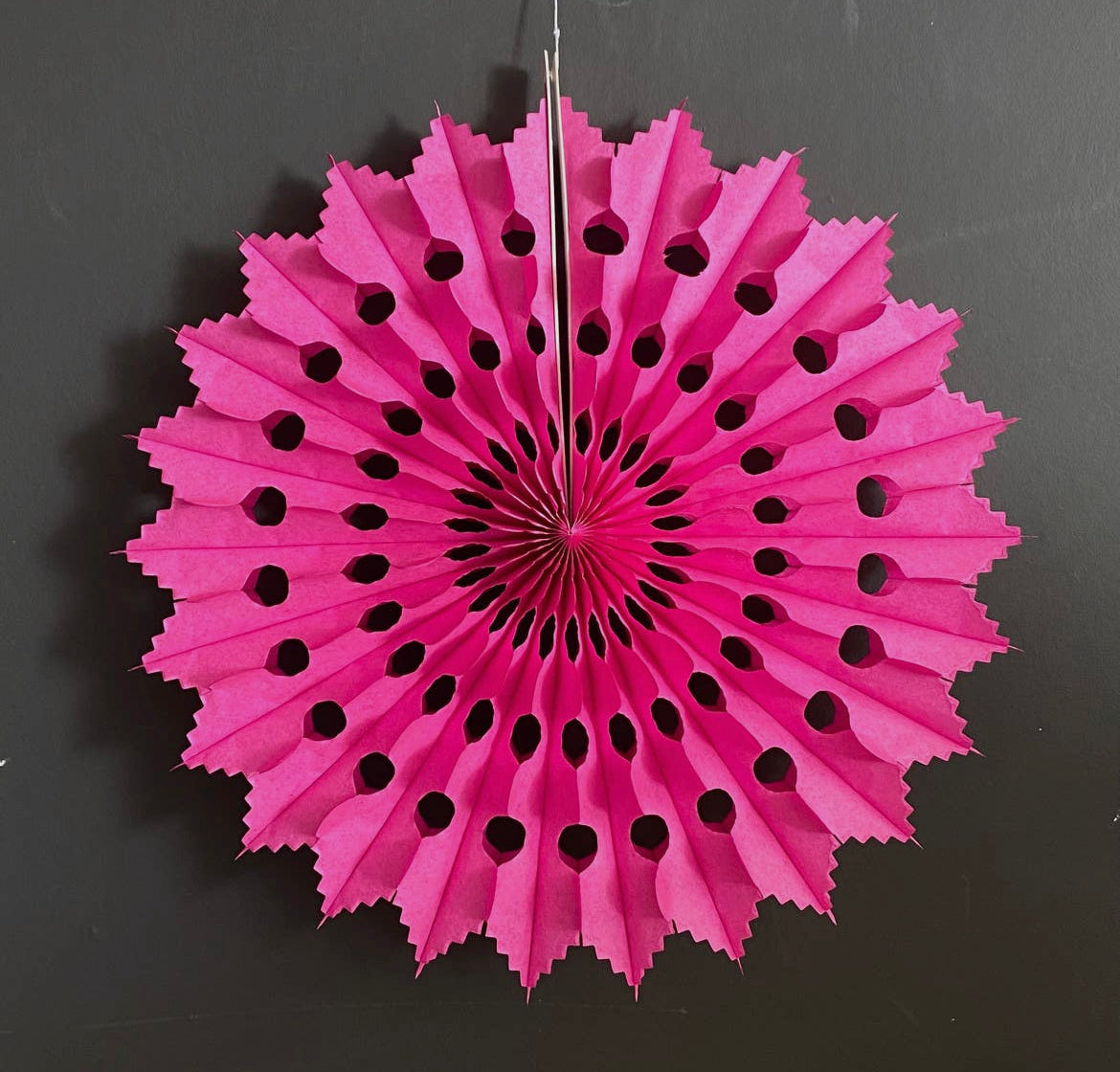Pink Paper Fan Decoration
