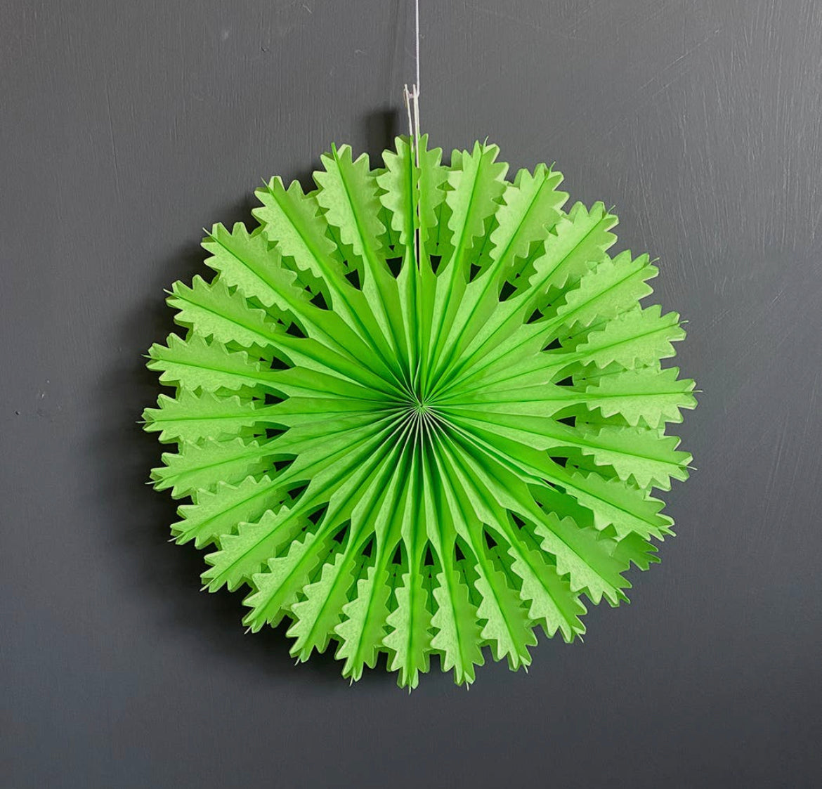 Lime Paper Fan Decoration