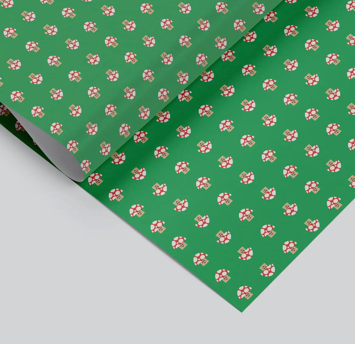 Mushroom Pattern Gift Wrap