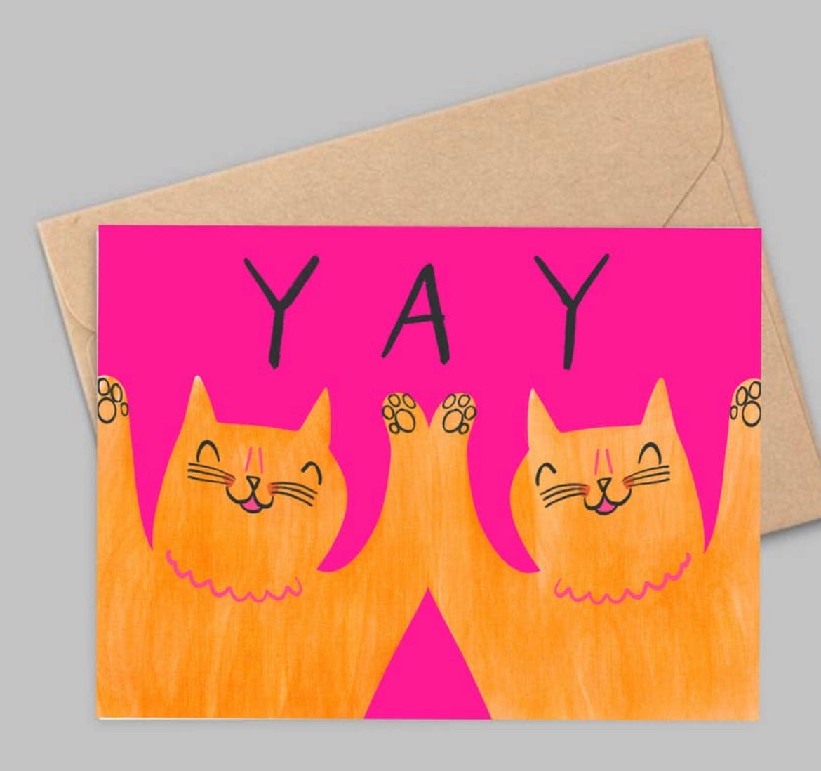 YAY Ginger Cats Greeting Card