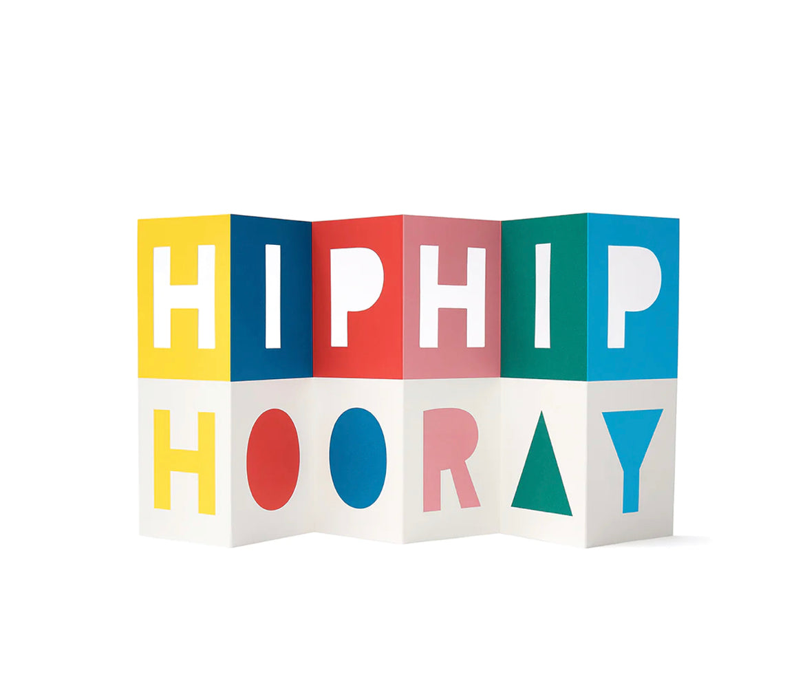 Hip Hip Hooray Block Card