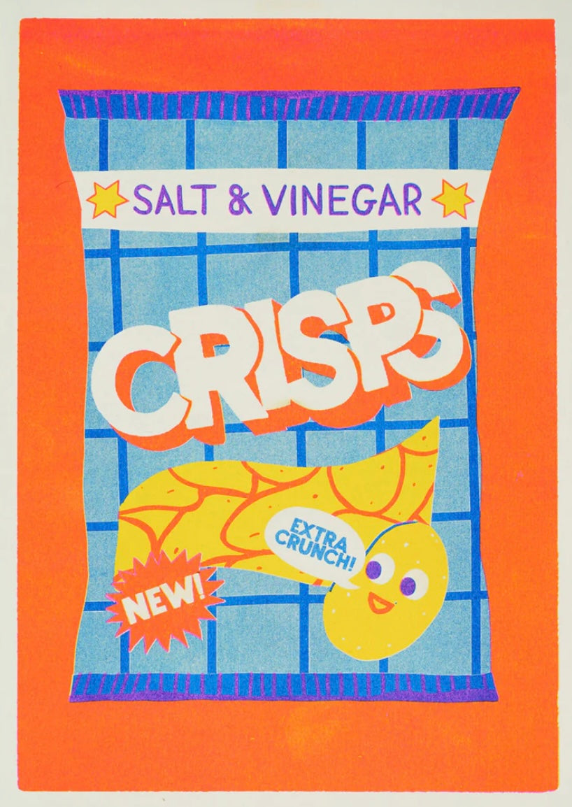 Salt & Vinegar Crisps A4 Print