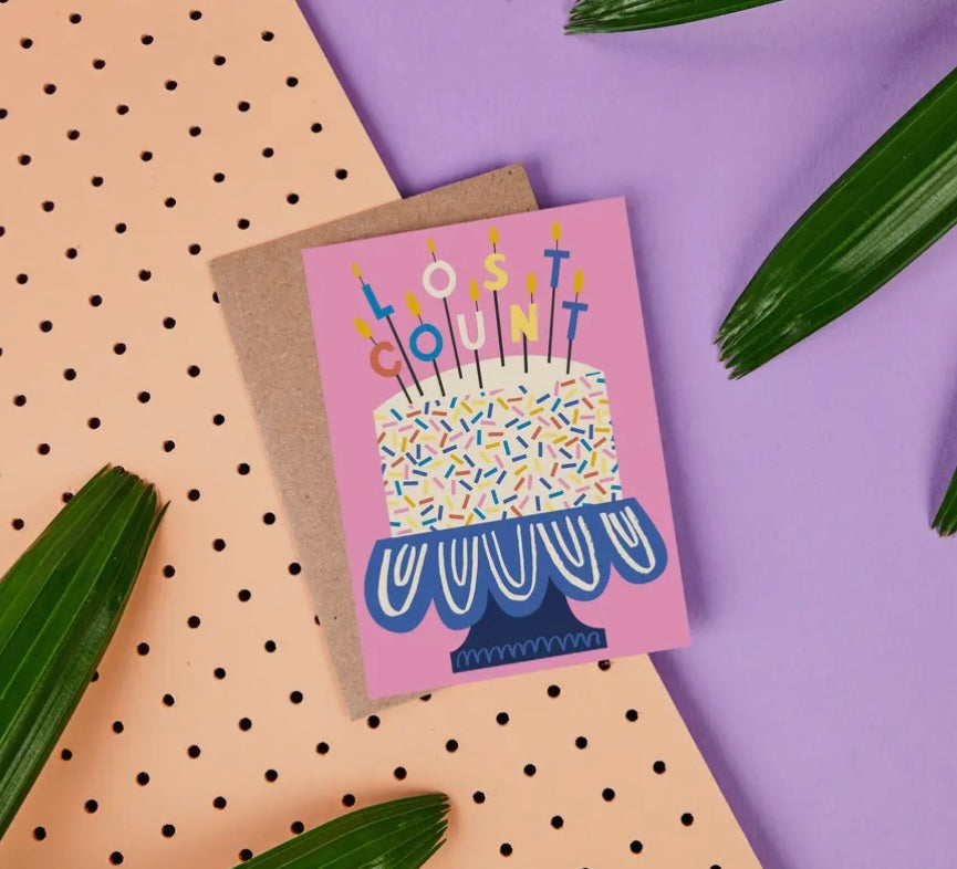 Lost Count Birthday Cake Card