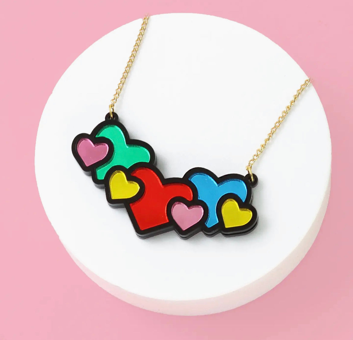 Rainbow Heart Necklace