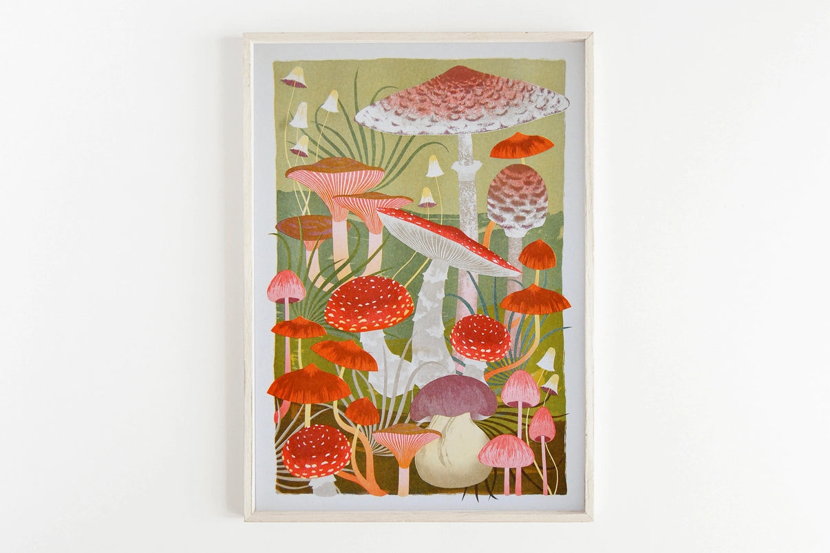 Fungi A3 Risograph Print