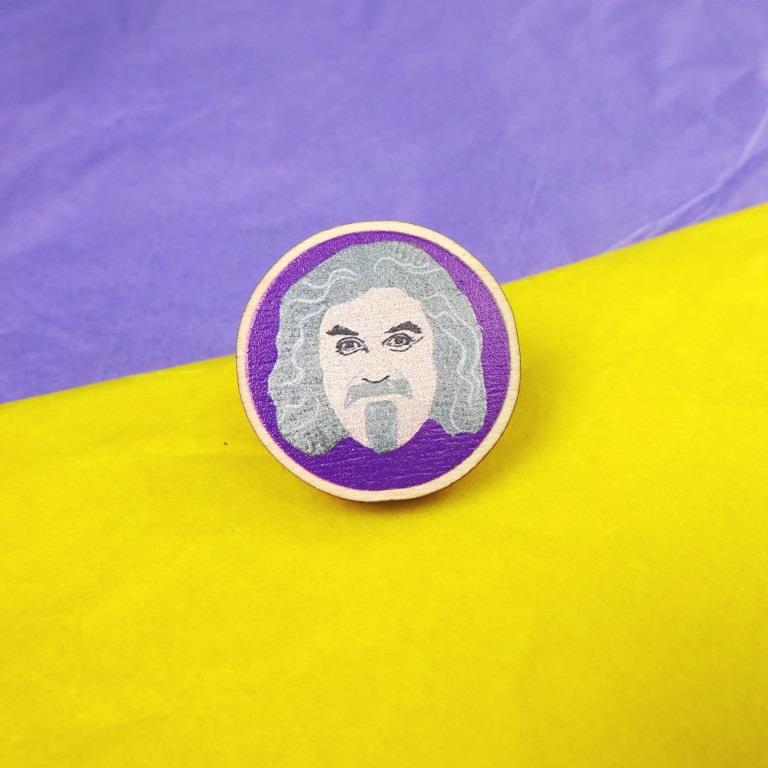 Billy Connolly Wooden Pin