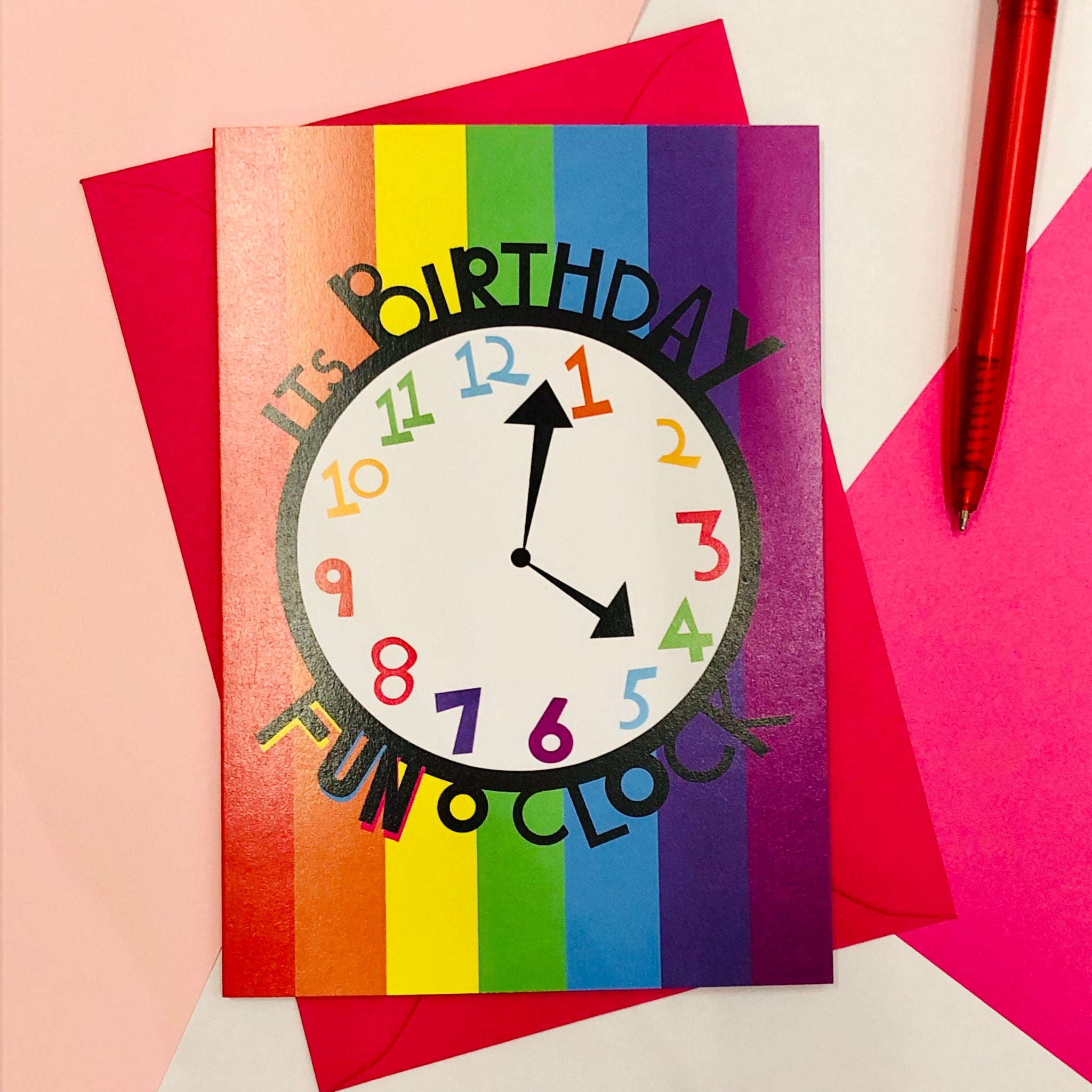 Birthday Fun O Clock Greetings Card