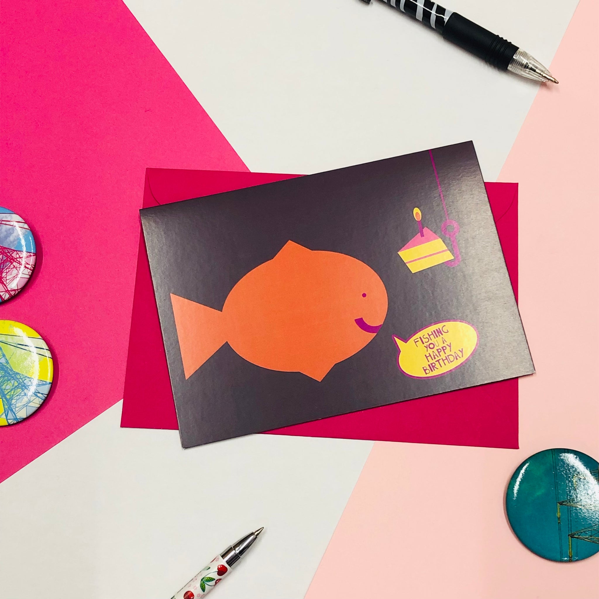 Fish Birthday Greetings Card