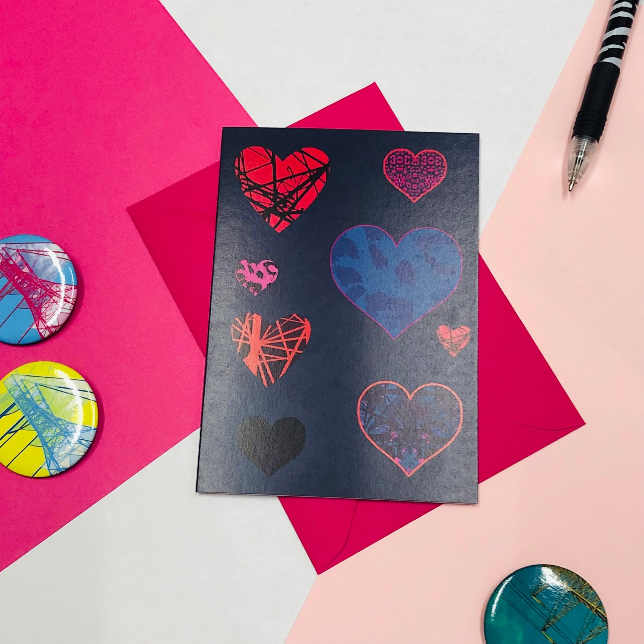 Love Hearts Greetings Card