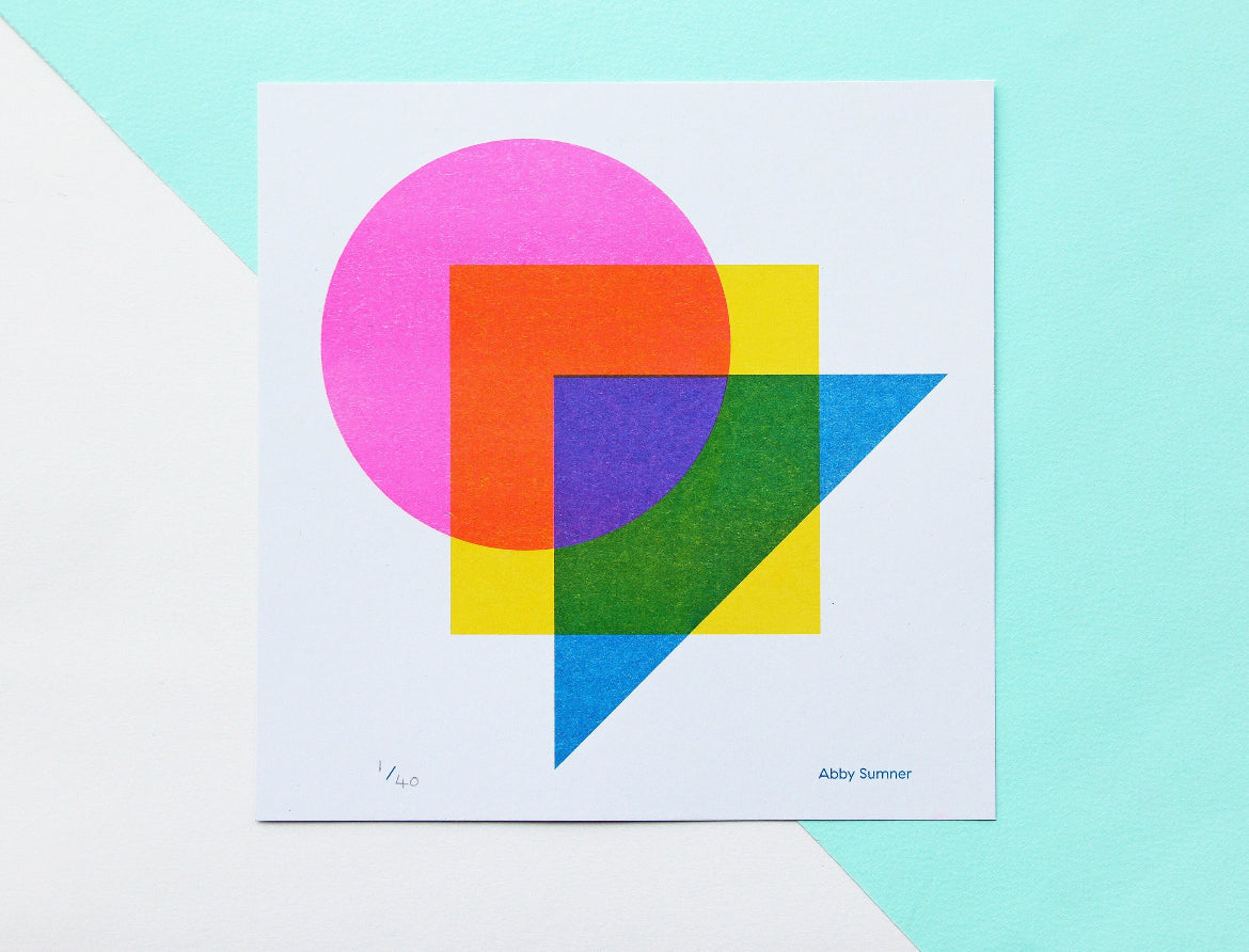 Colours & Shapes Risograph Print