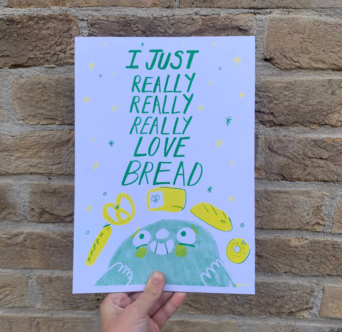 Love Bread Riso Print