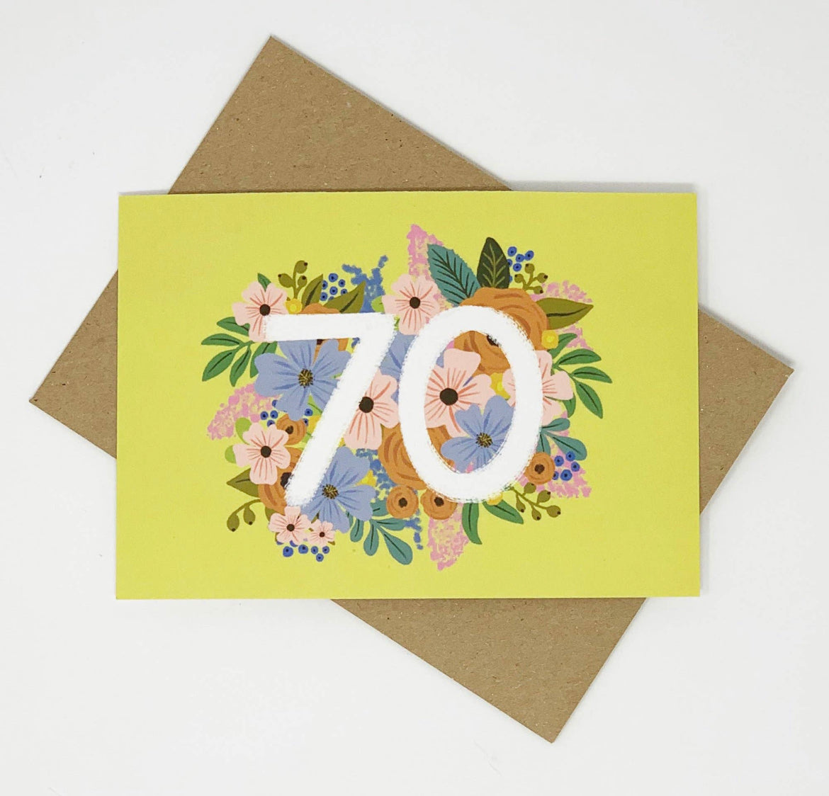 Floral 70th Birthday Card