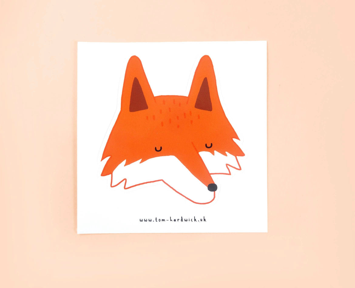 Fox Face Kiss-Cut Vinyl Sticker