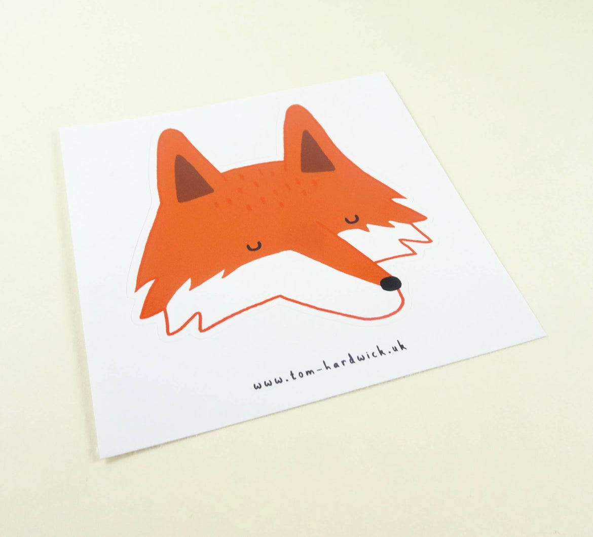 Fox Face Kiss-Cut Vinyl Sticker