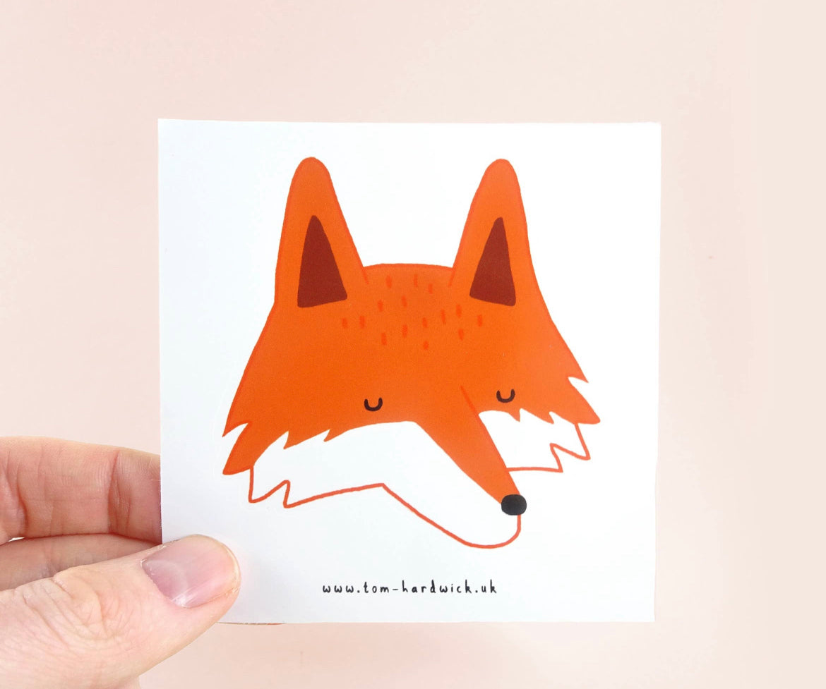 Fox Face Kiss-Cut Vinyl Sticker