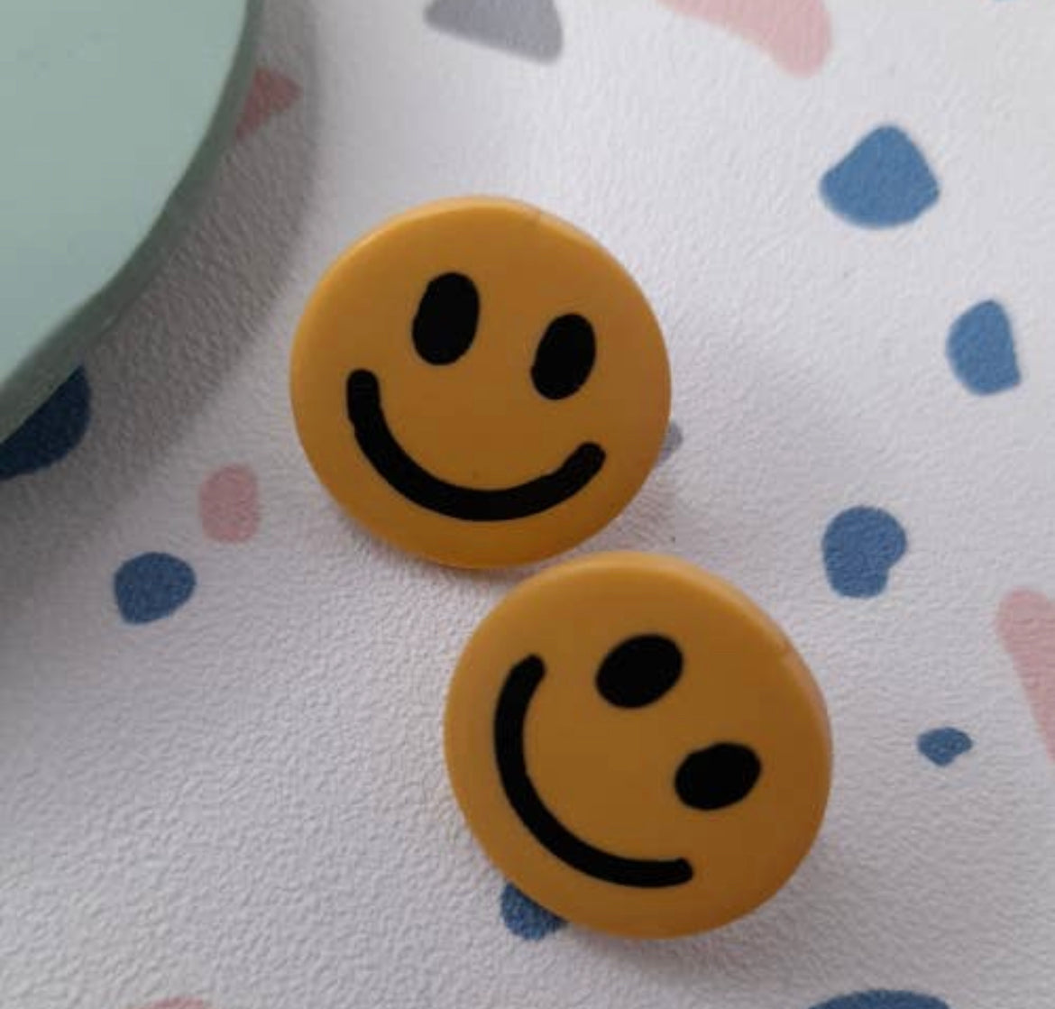 Smiley Face Polymer Clay Earrings