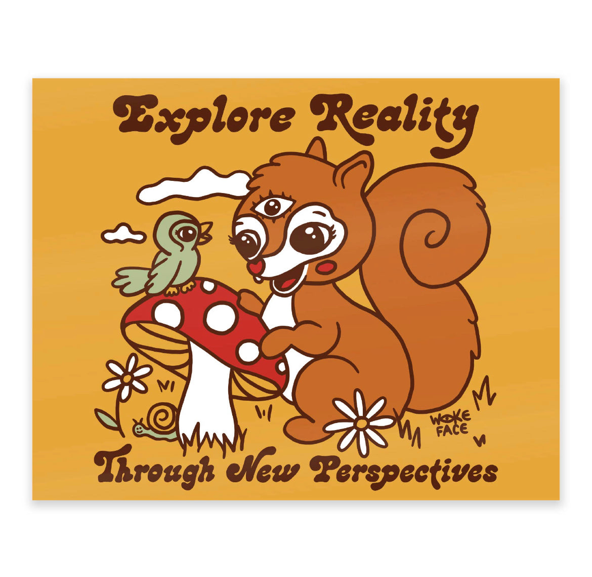 Explore Reality Squirrel Print