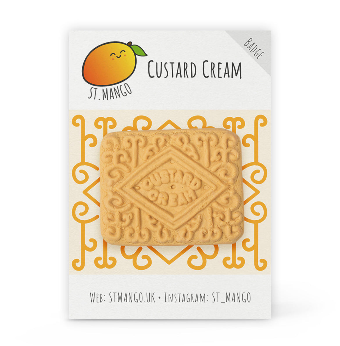 Custard Cream Badge