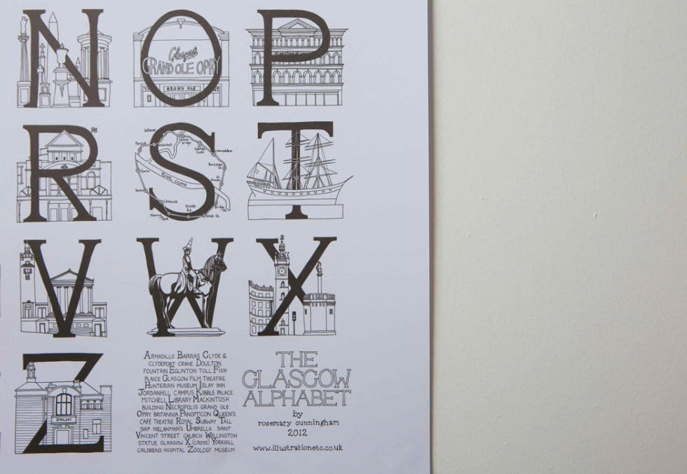 Glasgow Alphabet Print