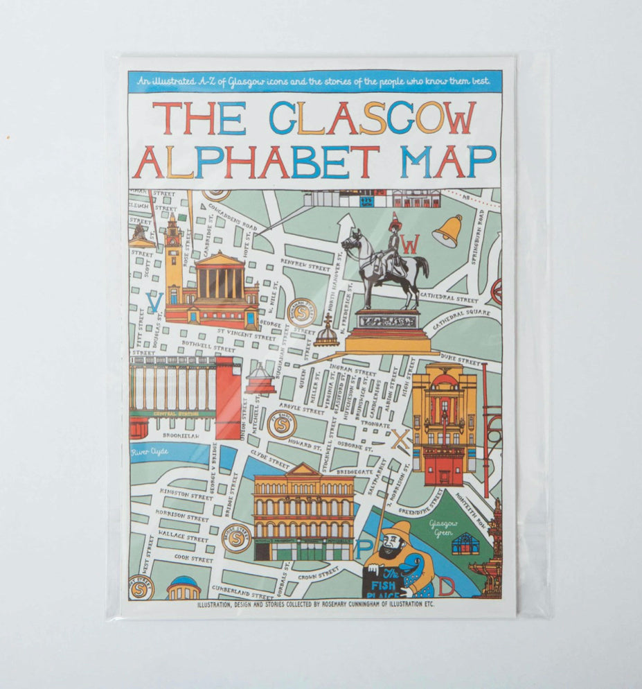 Glasgow Alphabet Map