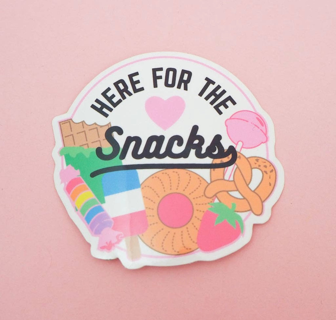 Here For The Snacks Sticker