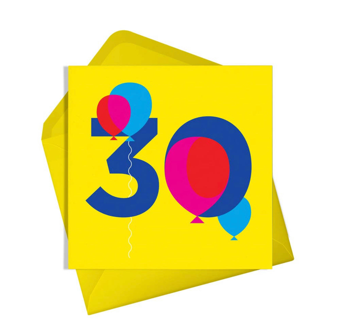 Balloons Thirty Birthday Card