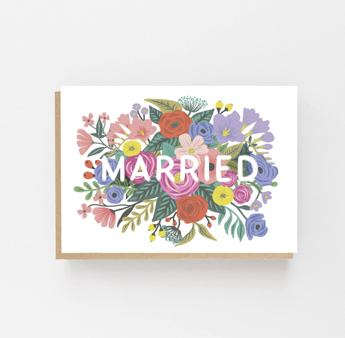 Married Floral Wedding Card