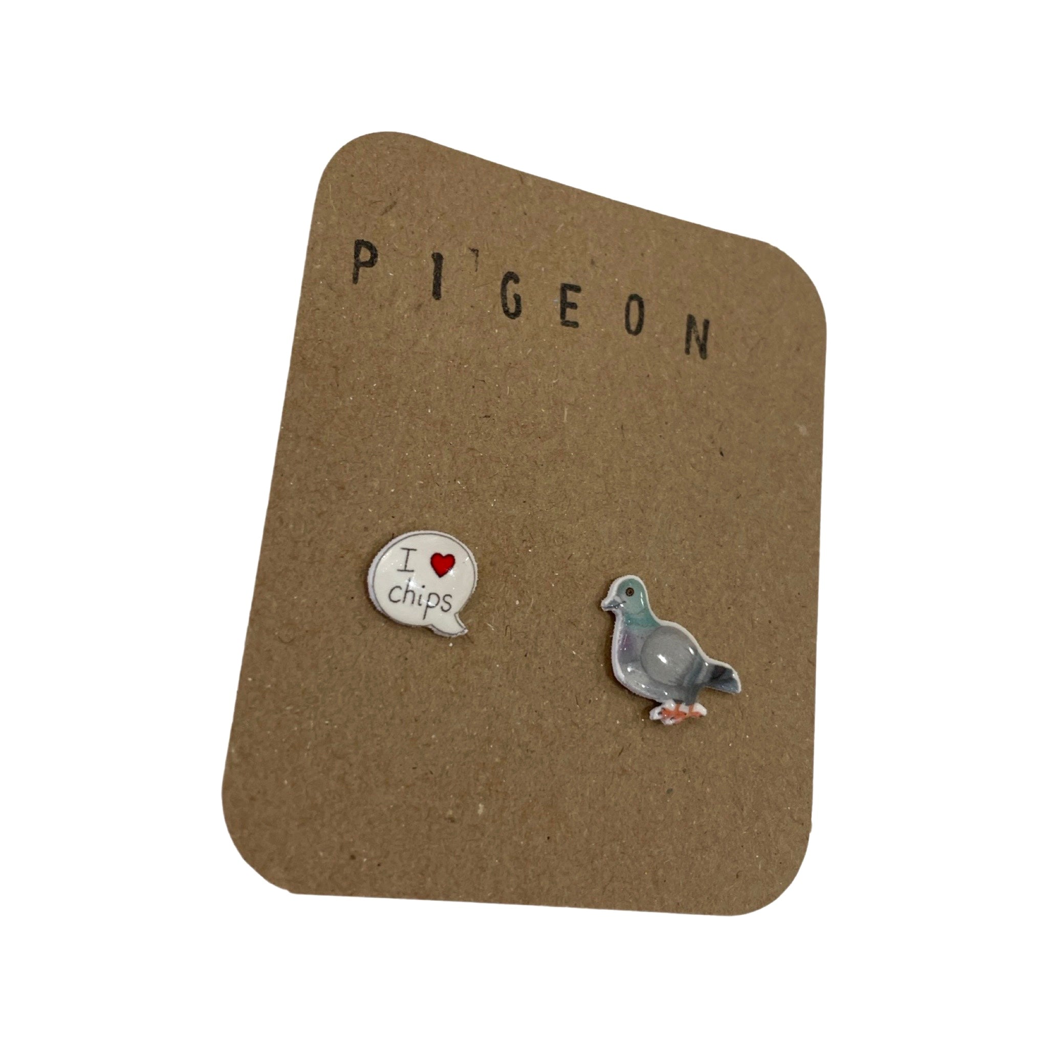 Pigeon Loves Chips Earrings
