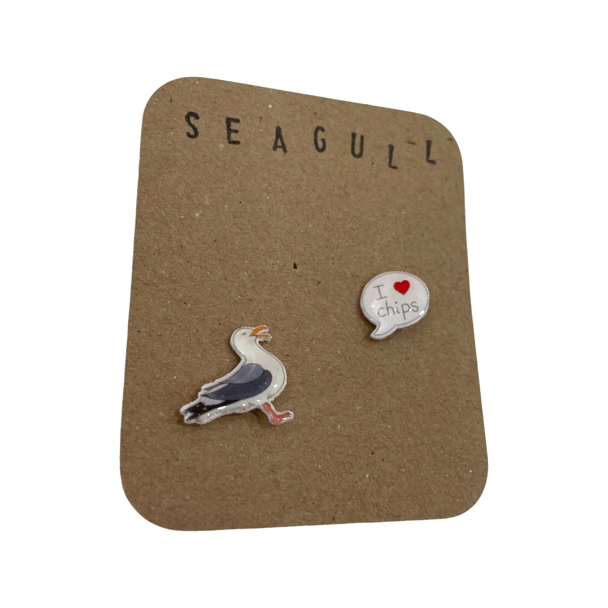 Seagull Loves Chips Earrings