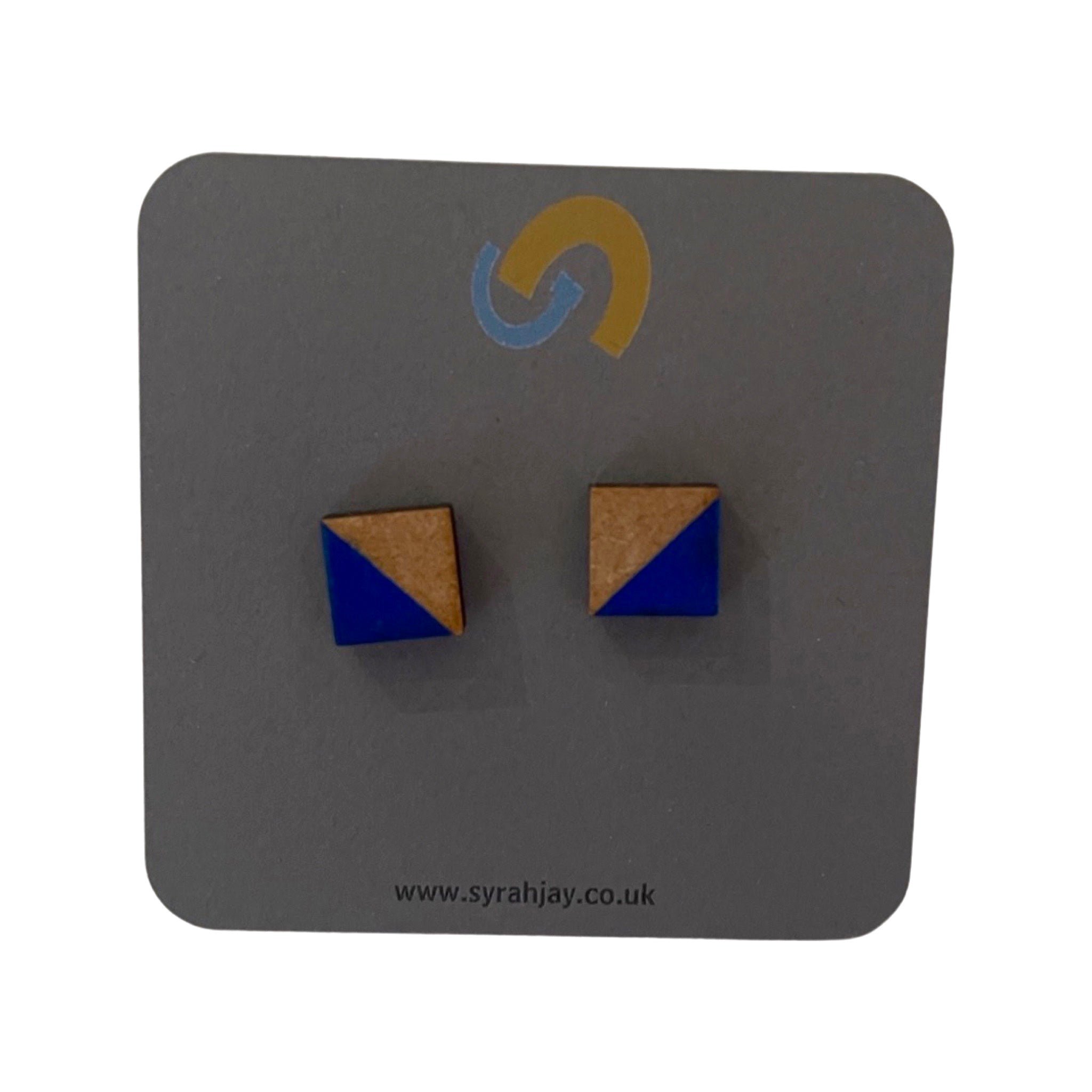 Geo Blok Geometric Square Shape Stud Earrings