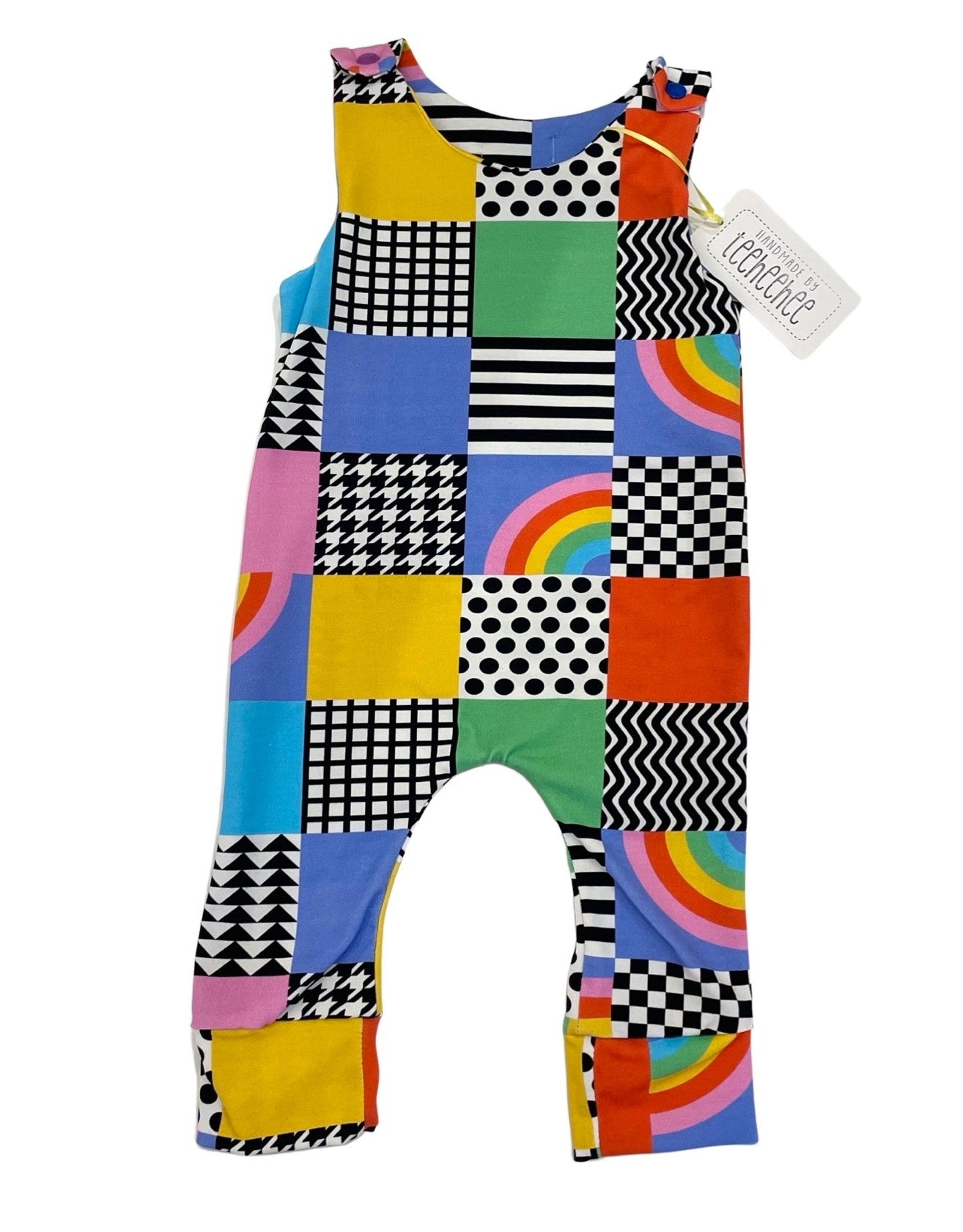 Geometric Rainbow Romper Suit