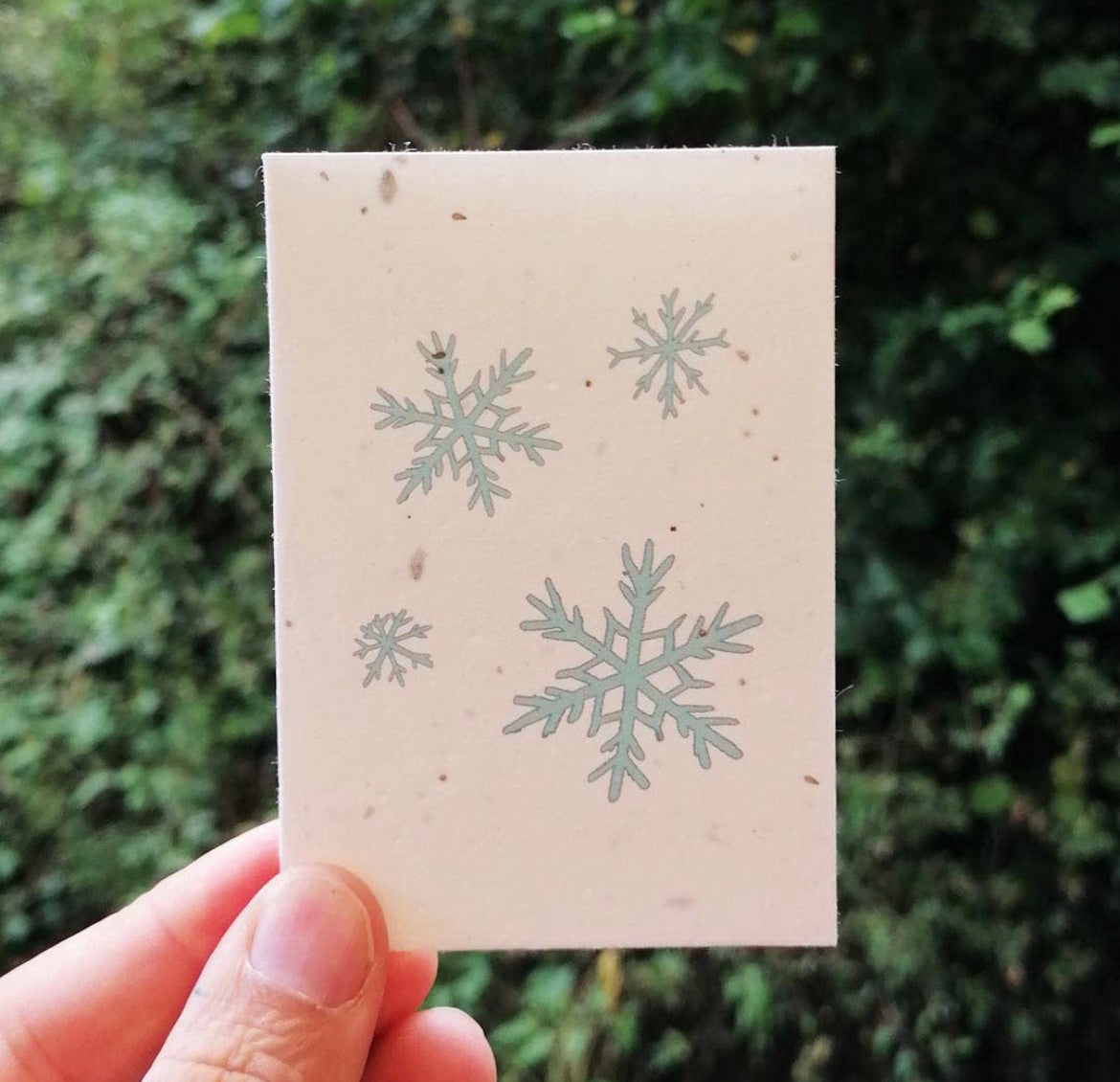 Snowflake Plantable Mini Card
