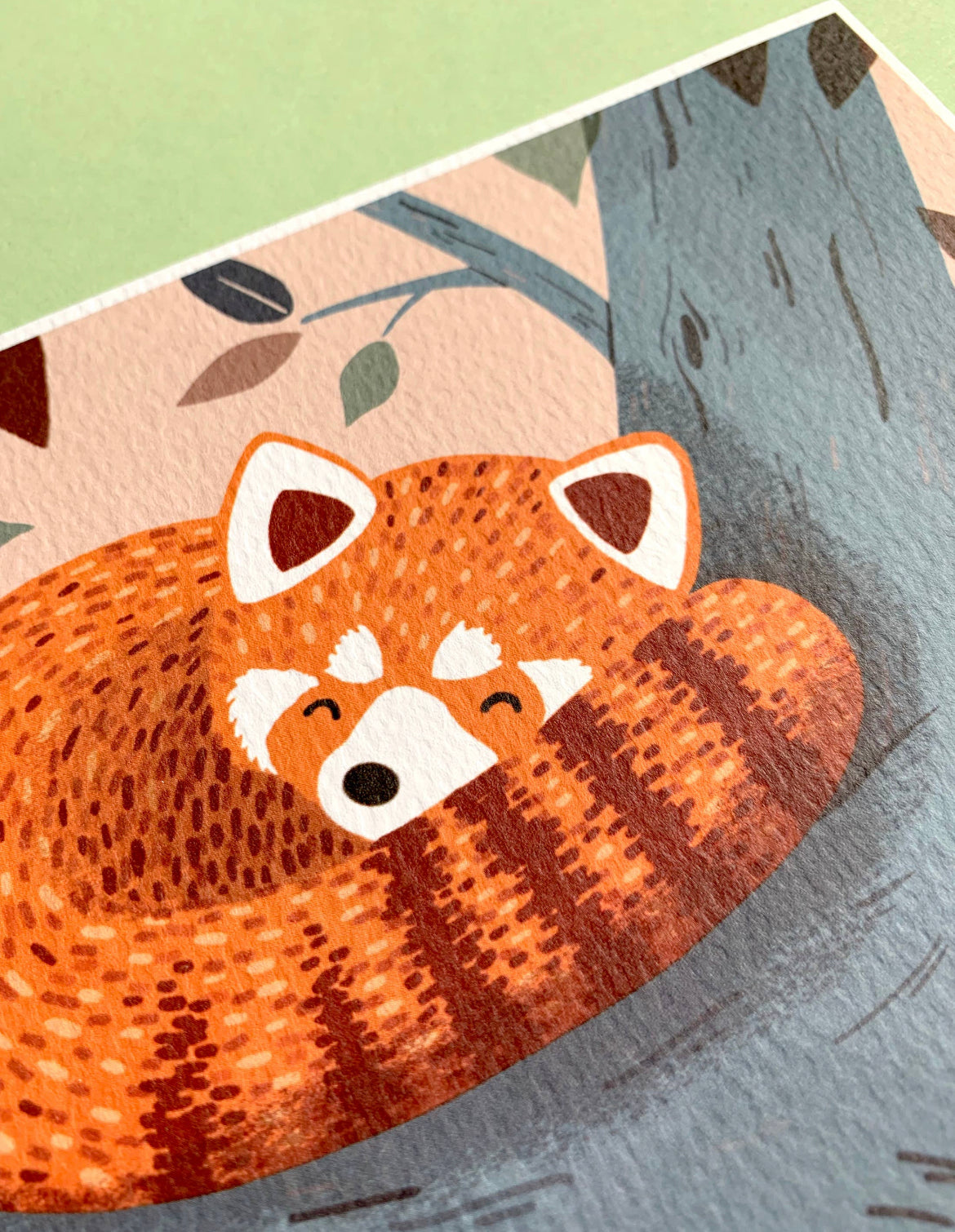 Sleeping Red Panda A5 Print