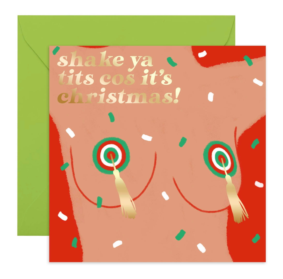 Shake Ya Tits Christmas Card
