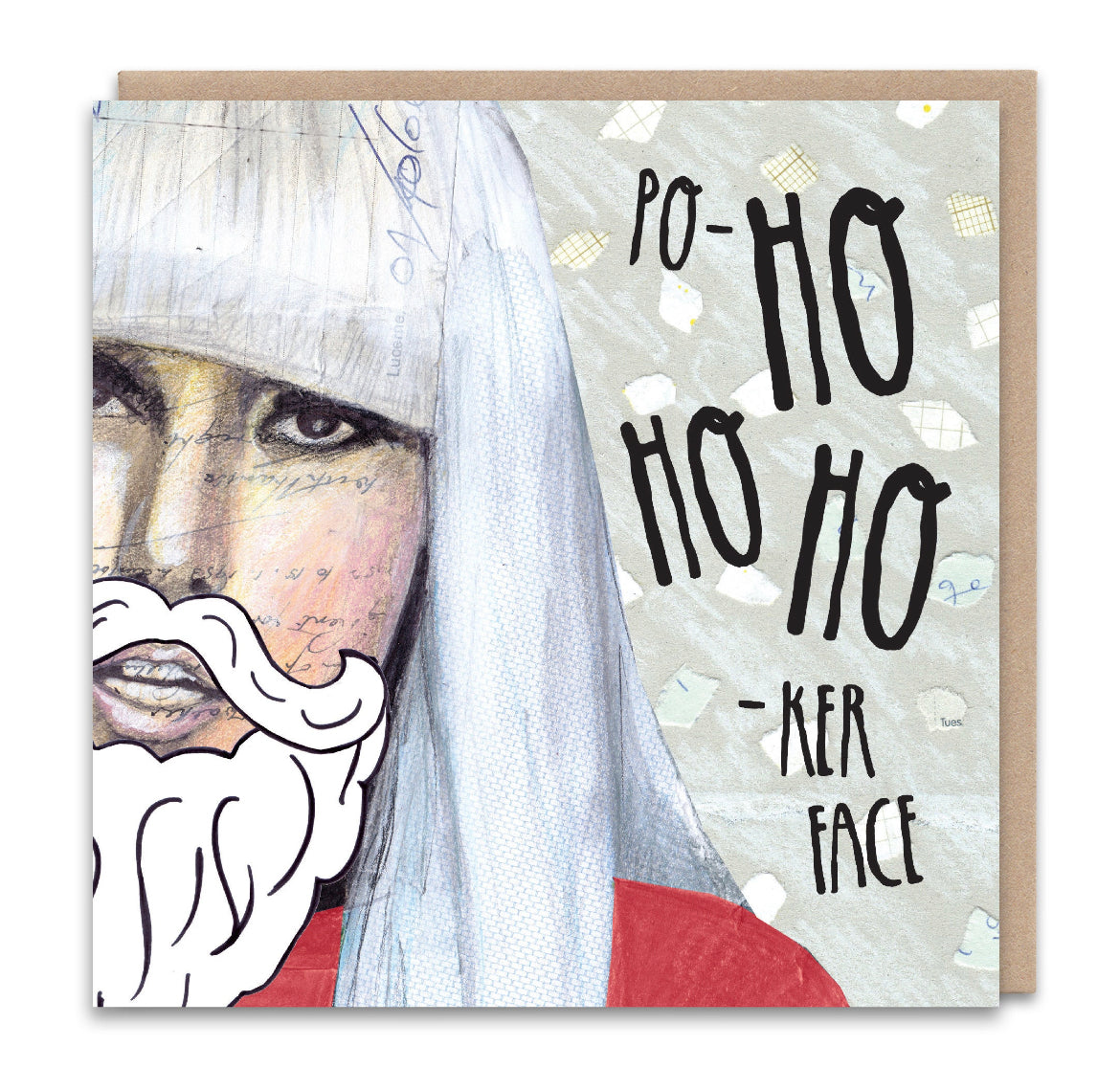 HO HO HO Ker Face Christmas Card